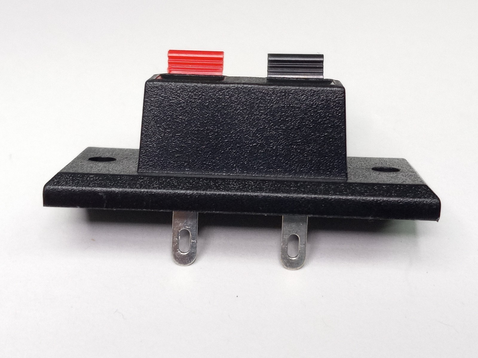 Push-Terminal Speaker Wire Connector Panel With Red & Black Terminals