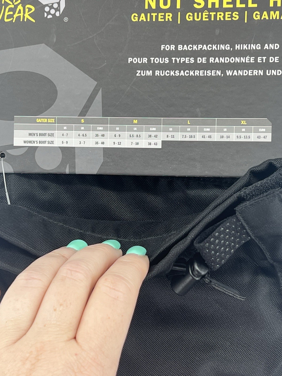 Mountain Hardware Nut Shell High Gaitors Mens Medium 6-9 Womens 9-12 New