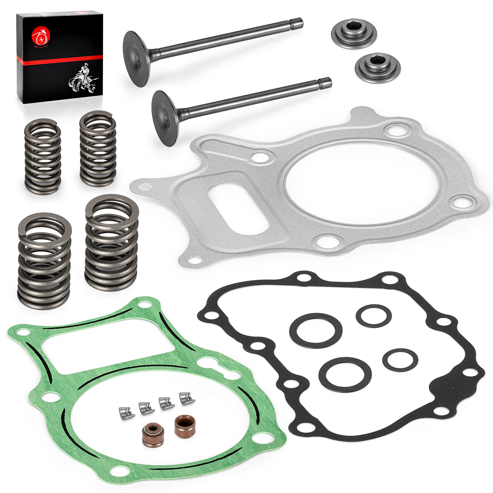Intake Exhuast Valve Seal Spring Kit for Honda Recon 250 TRX250 TE TM 2002-2023