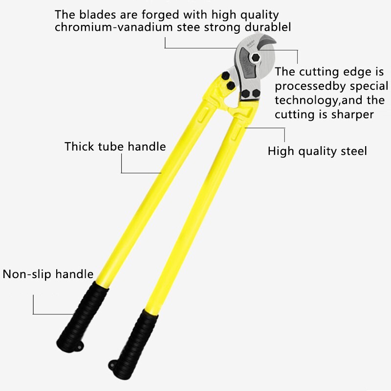 18in—42in Heavy Duty Hardened Cable Cutter Wire Rope Cable Cutter Us inventory