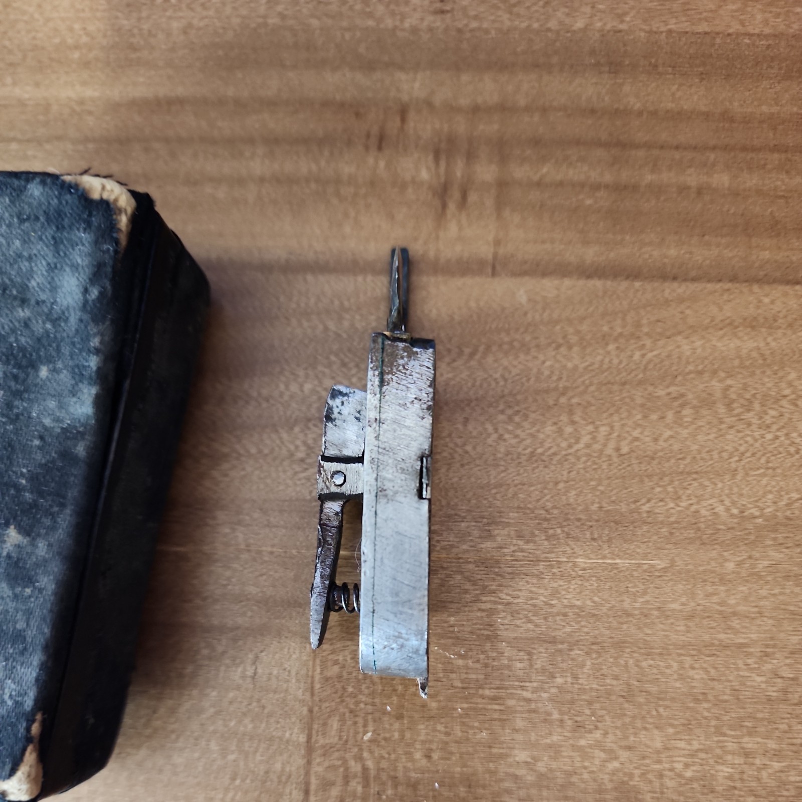 Antique Civil War Era Steel Lancet Blood Letting Fleam Surgical Tool in Case