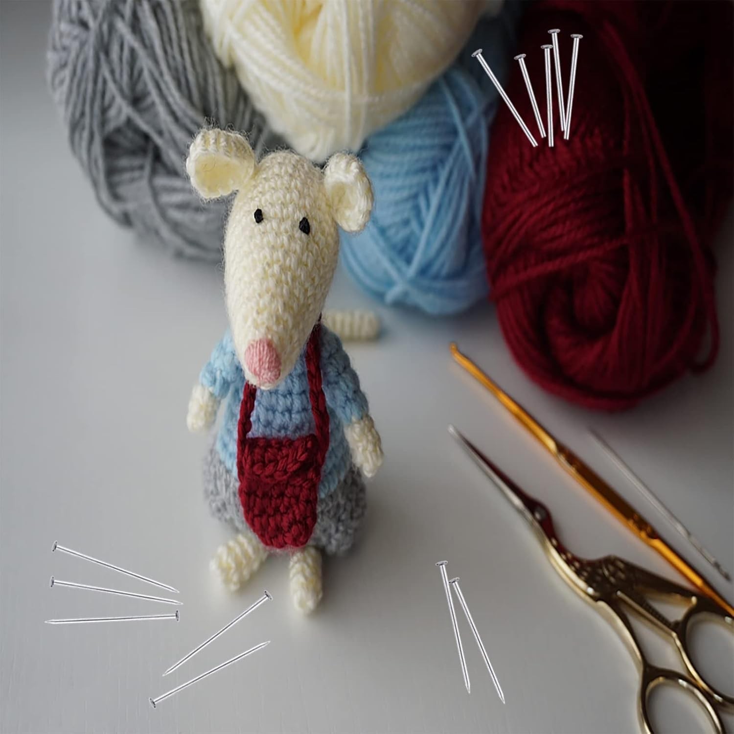 500/2000PCS Straight Pins for Crafts, Sewing Pins for Fabric Dressmaker Pins...