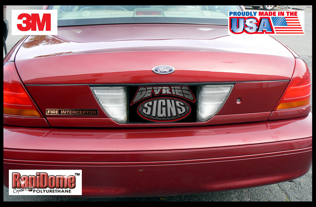 Domed FIRE INTERCEPTOR PURSUIT VEHICLE emblems fire fighter badges 3M