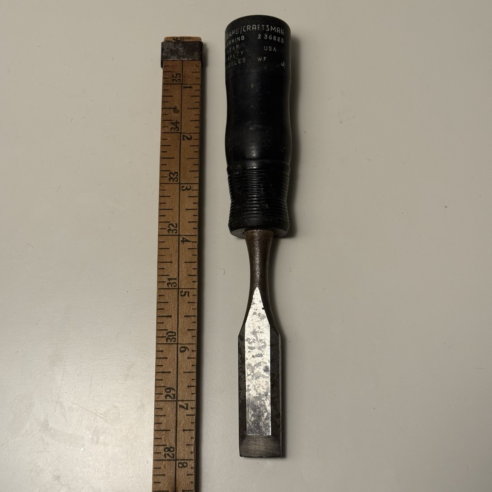 Vintage Stanley Sears Craftsman Wood Chisel Lot USA Bench Chisels 5pc