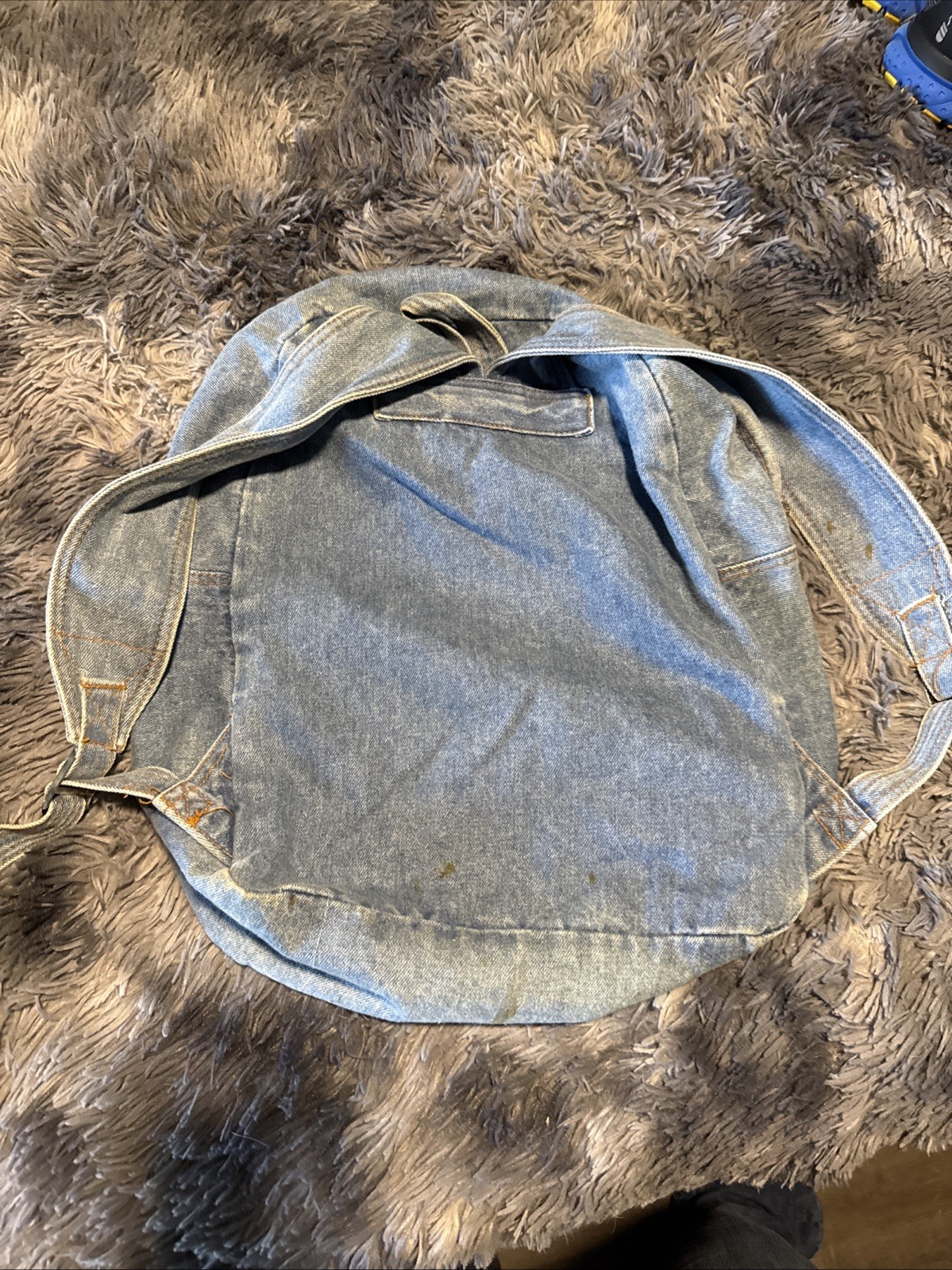 Vintage arizona denim back pack, travel pins, Ama, bush gardens, hog,Air force,