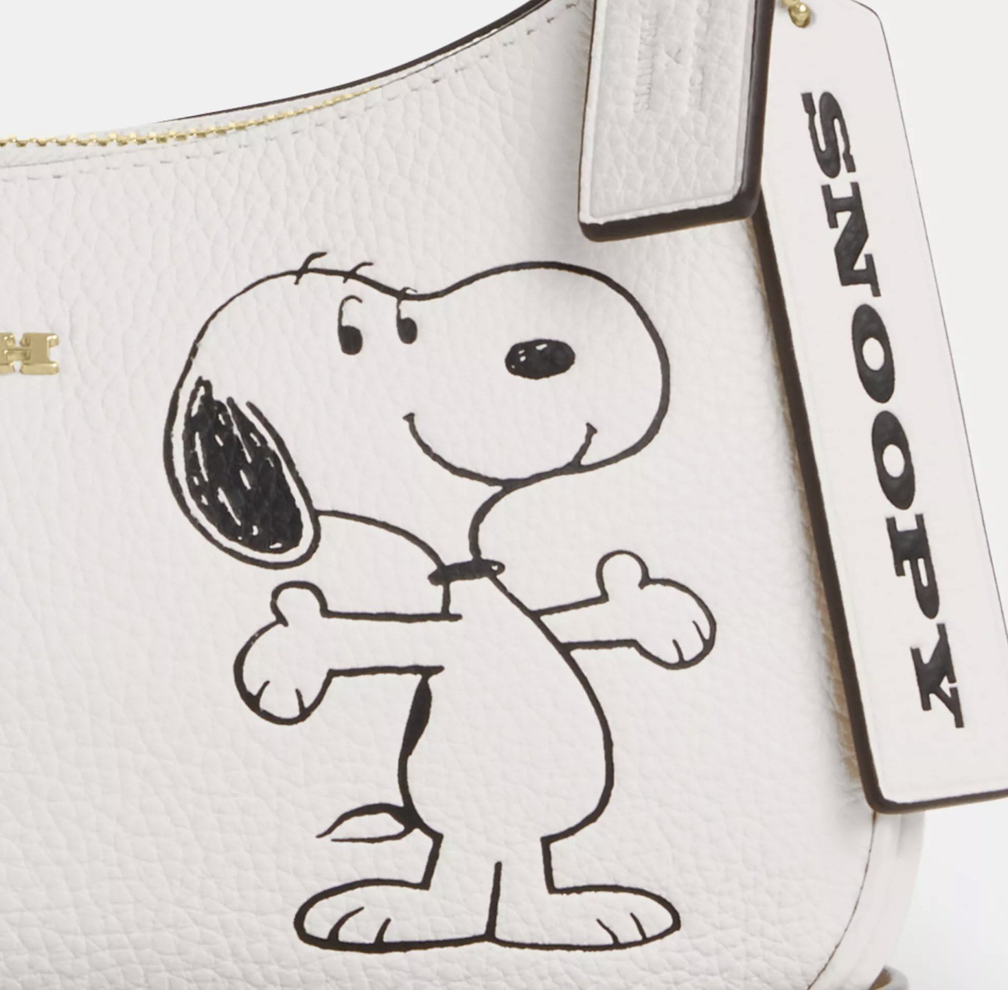 COACH x PEANUTS Teri Shoulder Bag Snoopy Chalk Multi CBJ76 Outlet NEW