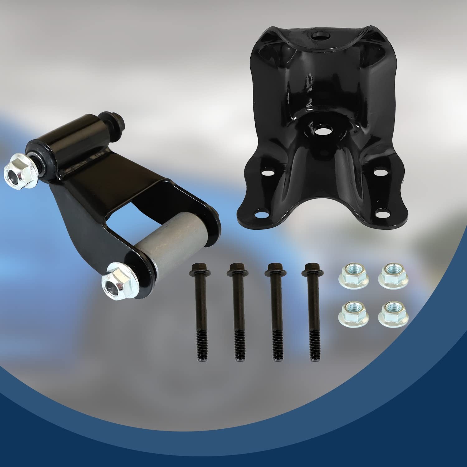 Rear Leaf Spring Shackle Hanger Bracket Kit Compatible with 1986-2011 Ranger ...