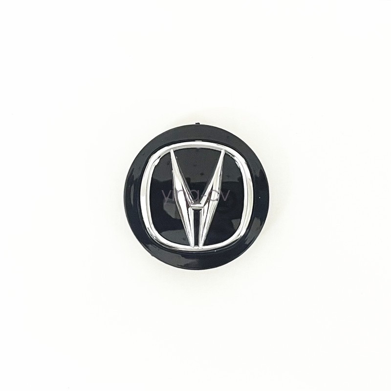 4x Black with Chrome Logo Wheel Center Hub Caps For ACURA Size 69mm/2.71"