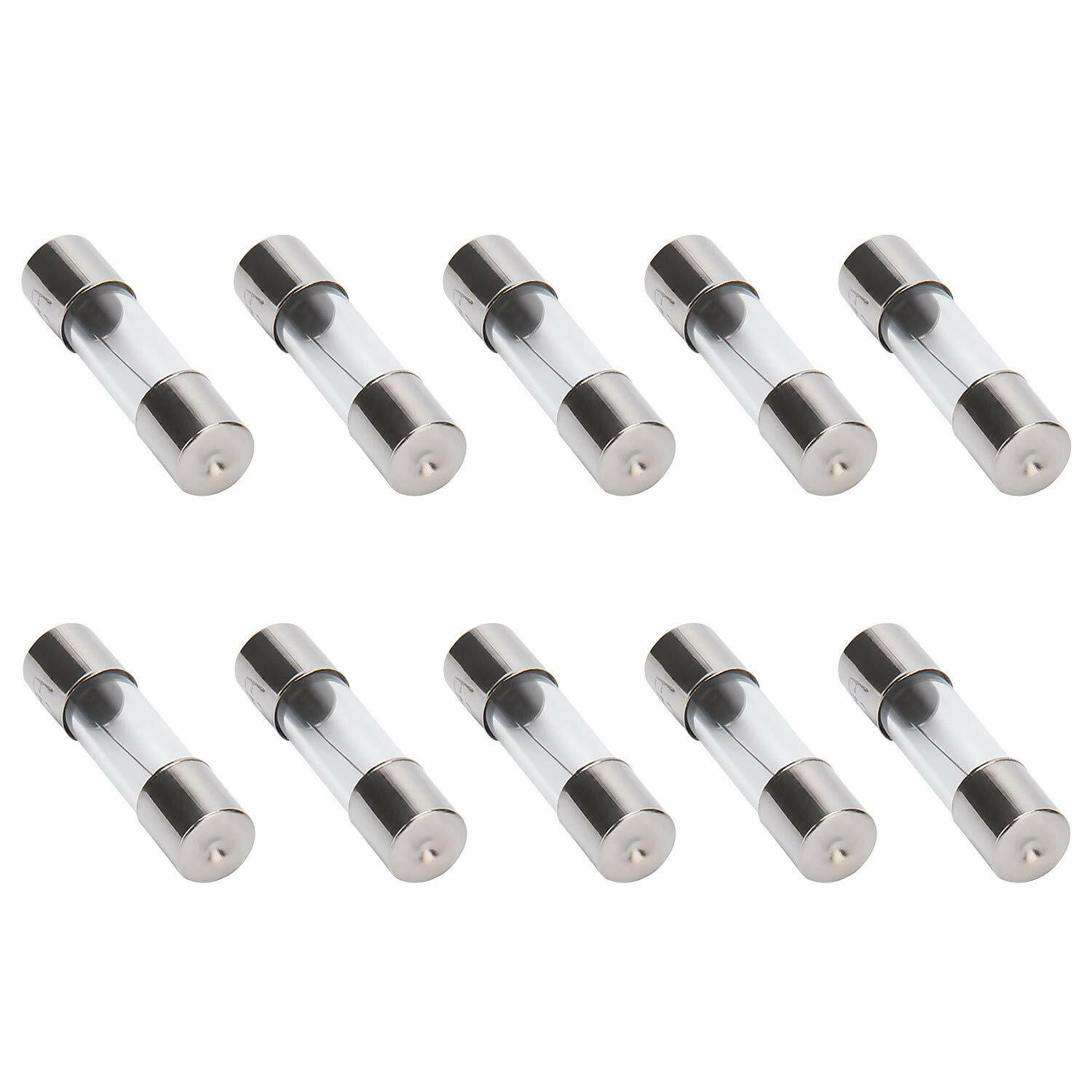 10 Pcs F5AL Fast-Blow Fuse 5A 250V Glass Fuses 5 x 20 mm (5amp) (F5A)