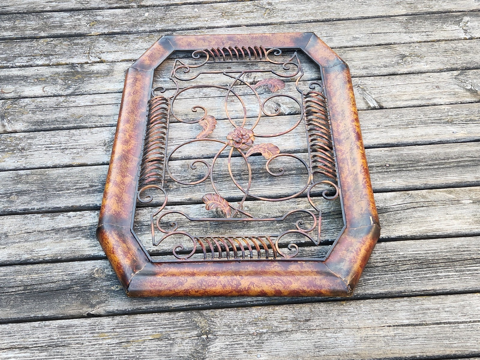 Metal Wall Art Sculpture 27" x 36" Large Distressed 12 - 14 LBS Heavy