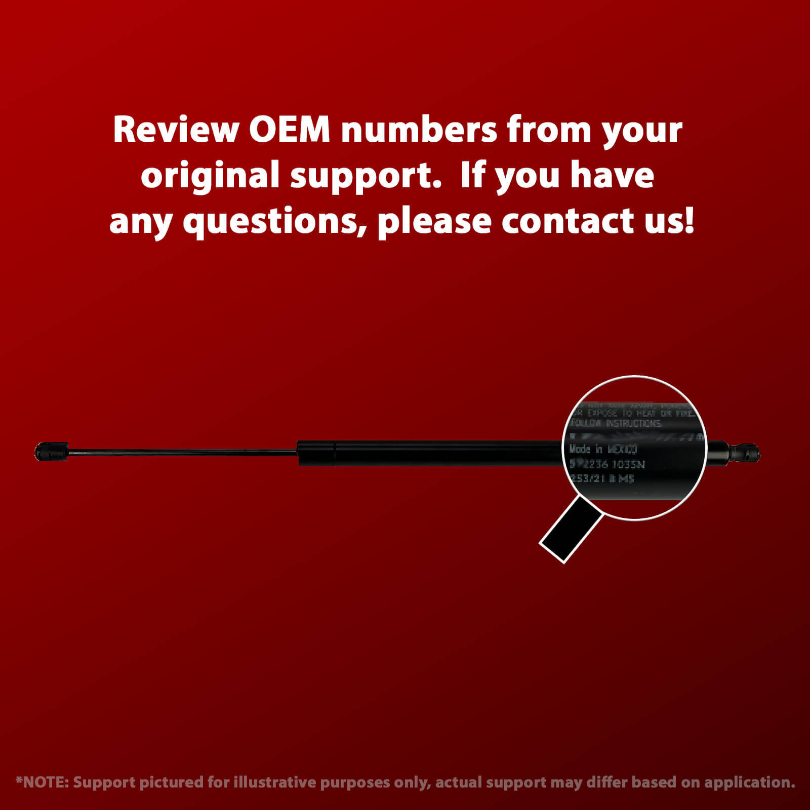 Qty 2 47482621 222490A2 222490A1 Case New Holland Lift Support Gas Struts