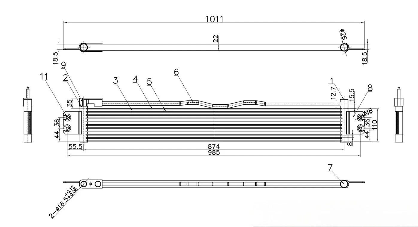2018 to 2026 Freightliner Cascadia DD15 Transmission Oil Cooler 07-25222-000 OE