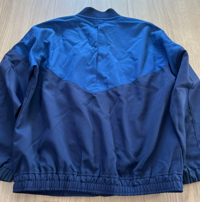 Retro Showa JDM ENEOS Oil Gas Station Staff Uniform Jacket Blue From Japan