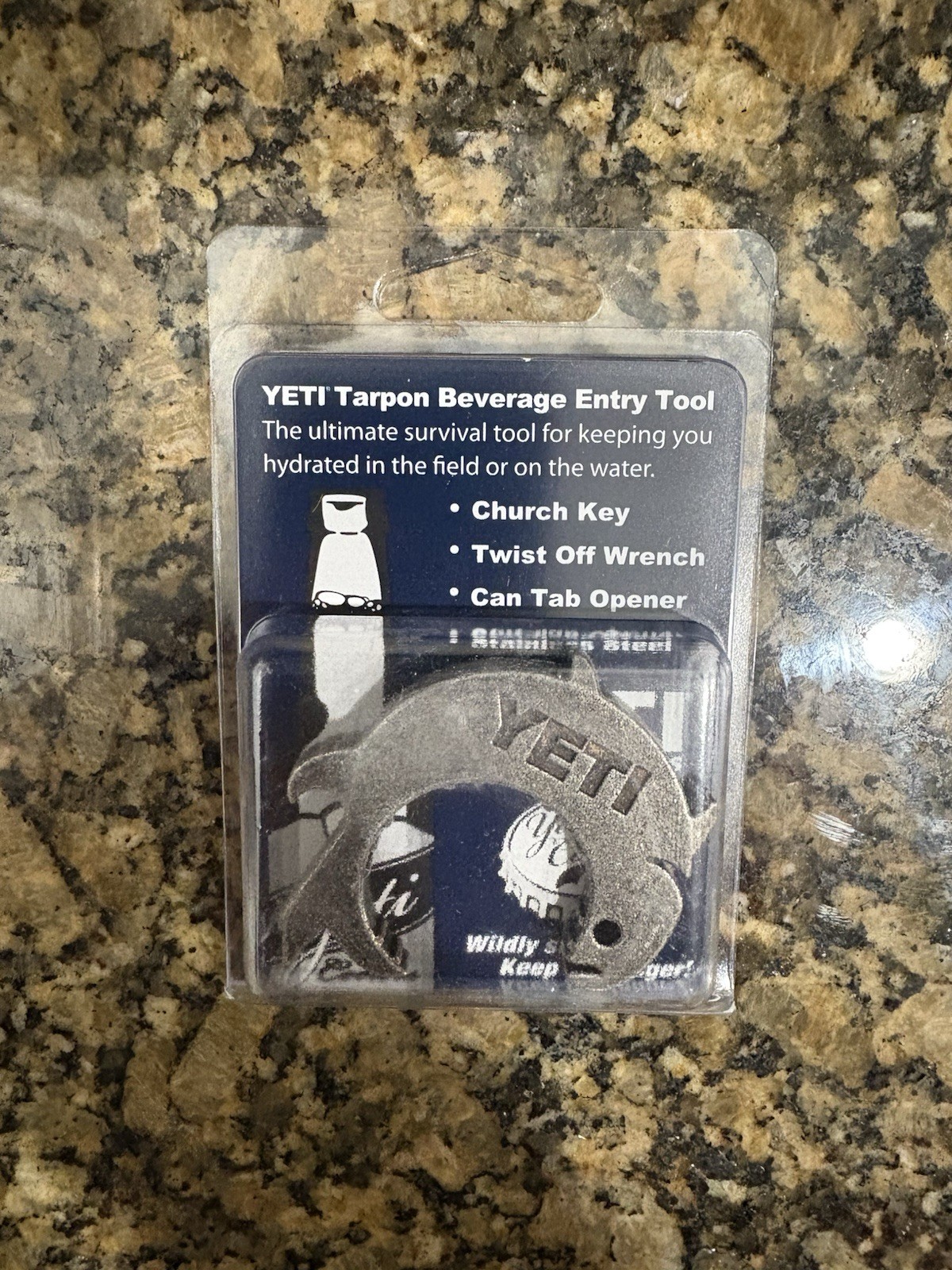 Yeti Tarpon Beverage Entry Tool Church Key Twist Off Can Tab Bottle Opener (New)