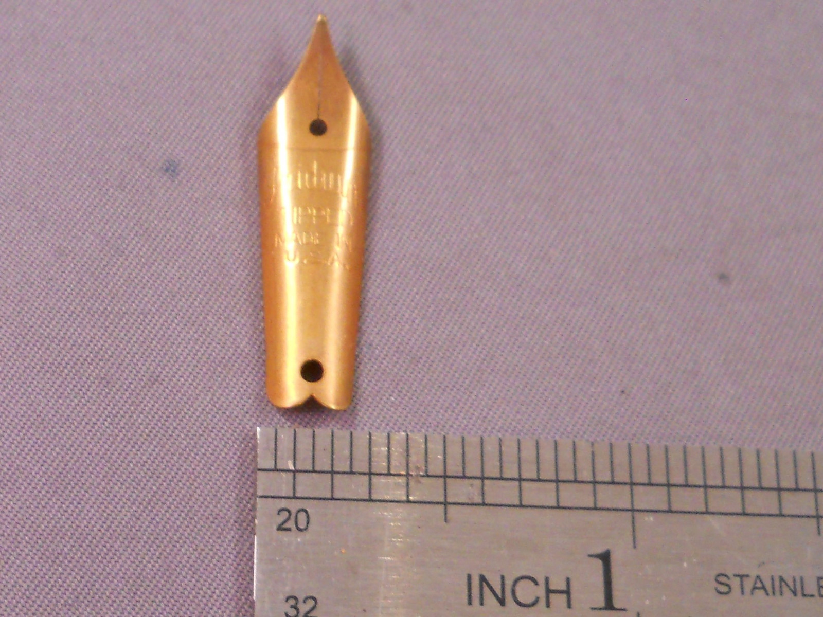 Fountain Pen Nib Vintage #8 Gold Plated Nib --new old stock--iridium tipped