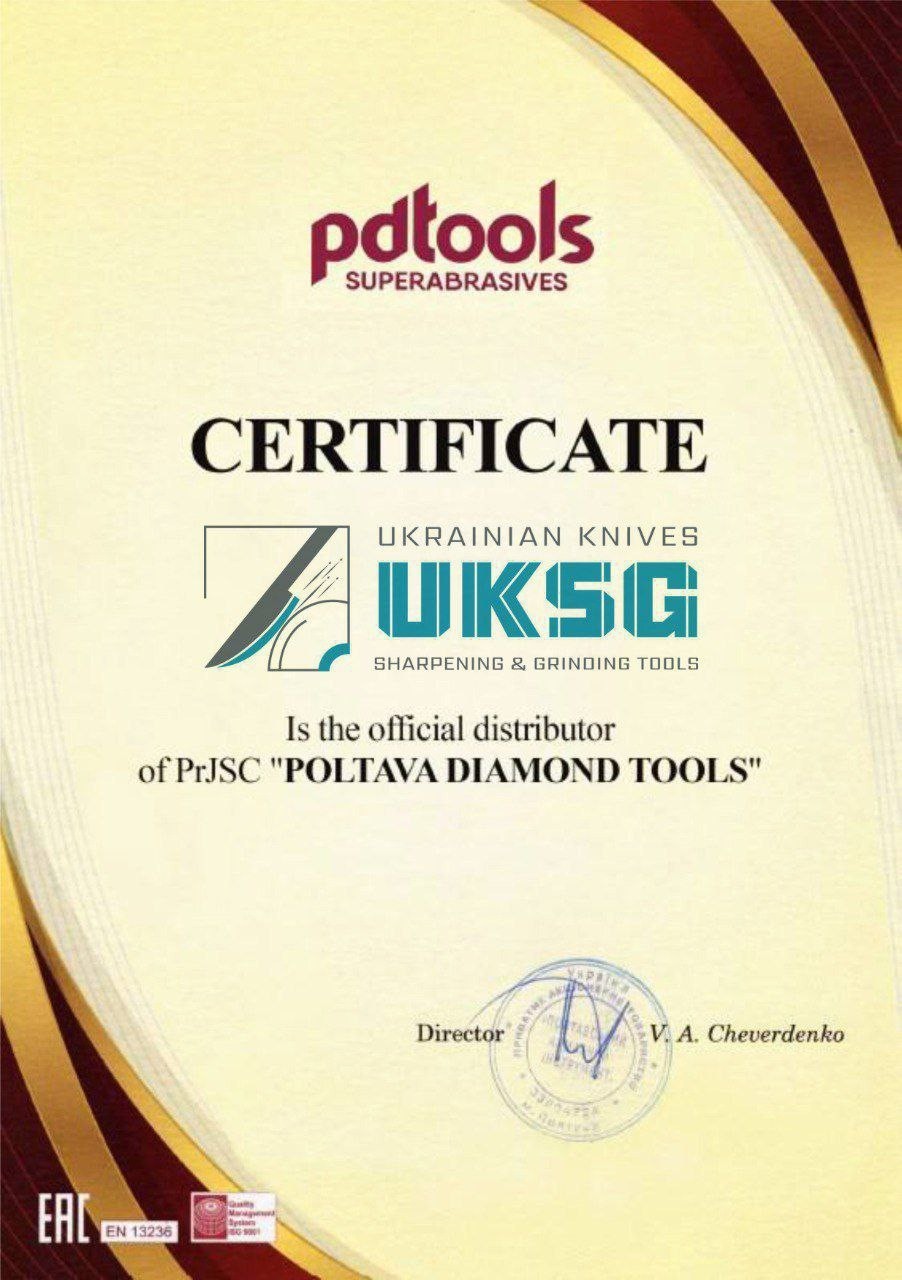 POLTAVA CBN Sharpening Stone 1x6" PDT Premium SILVER Vitrified-Metal Bond