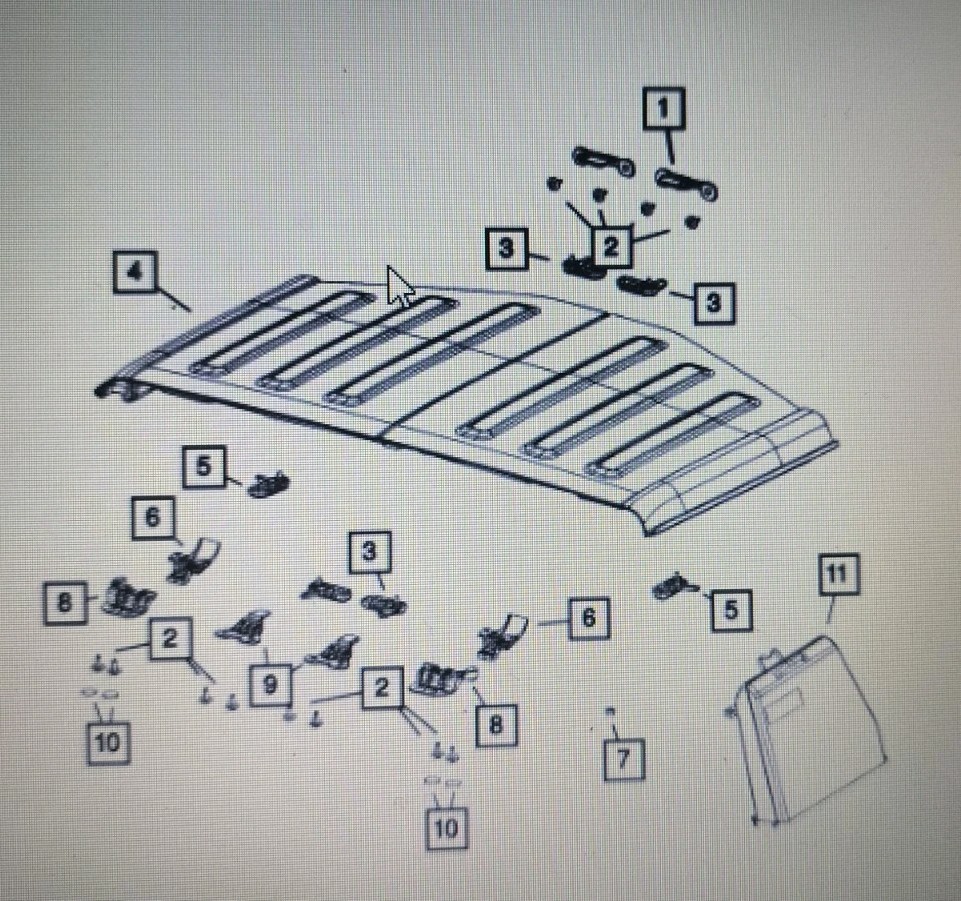 MOPAR JEEP OEM NEW 2018-25 Jeep Wrangler Hardtop Removed Panel Storage Bag