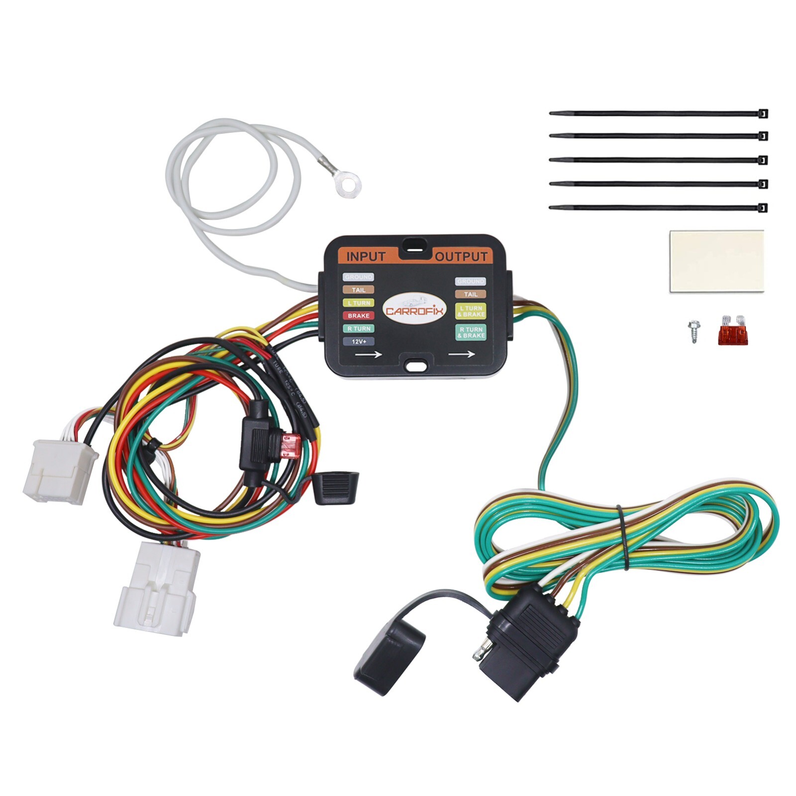 Vehicle Wiring Harness with 4 Way Flat Trailer Connector for 2012-2016 Honda CRV