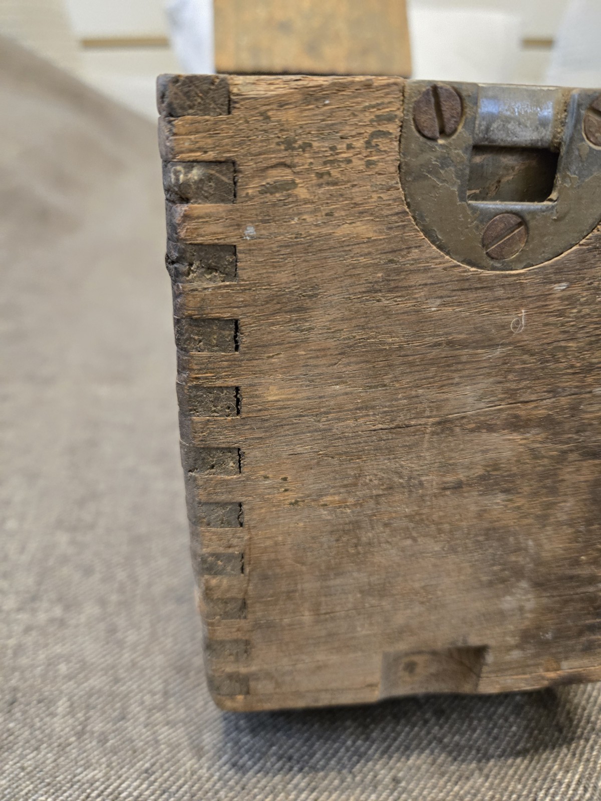 WW1 US ALL ORIGINAL WOODEN AMMUNITION BOX AS USED WITH THE M1917 BROWNING MG