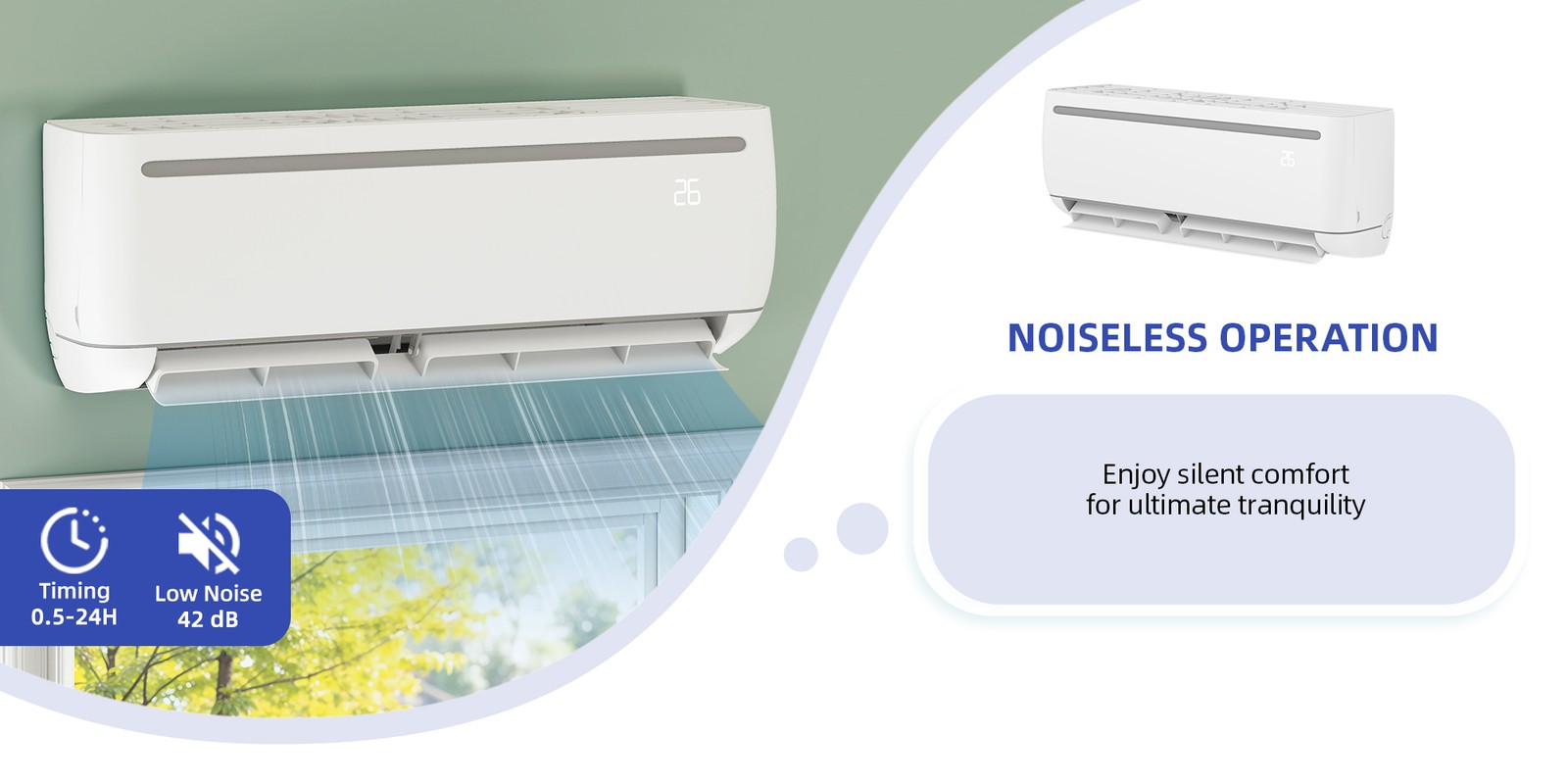 12000 BTU Mini Split Air Conditioner Energy-Efficient Heat Pump System 208/230V