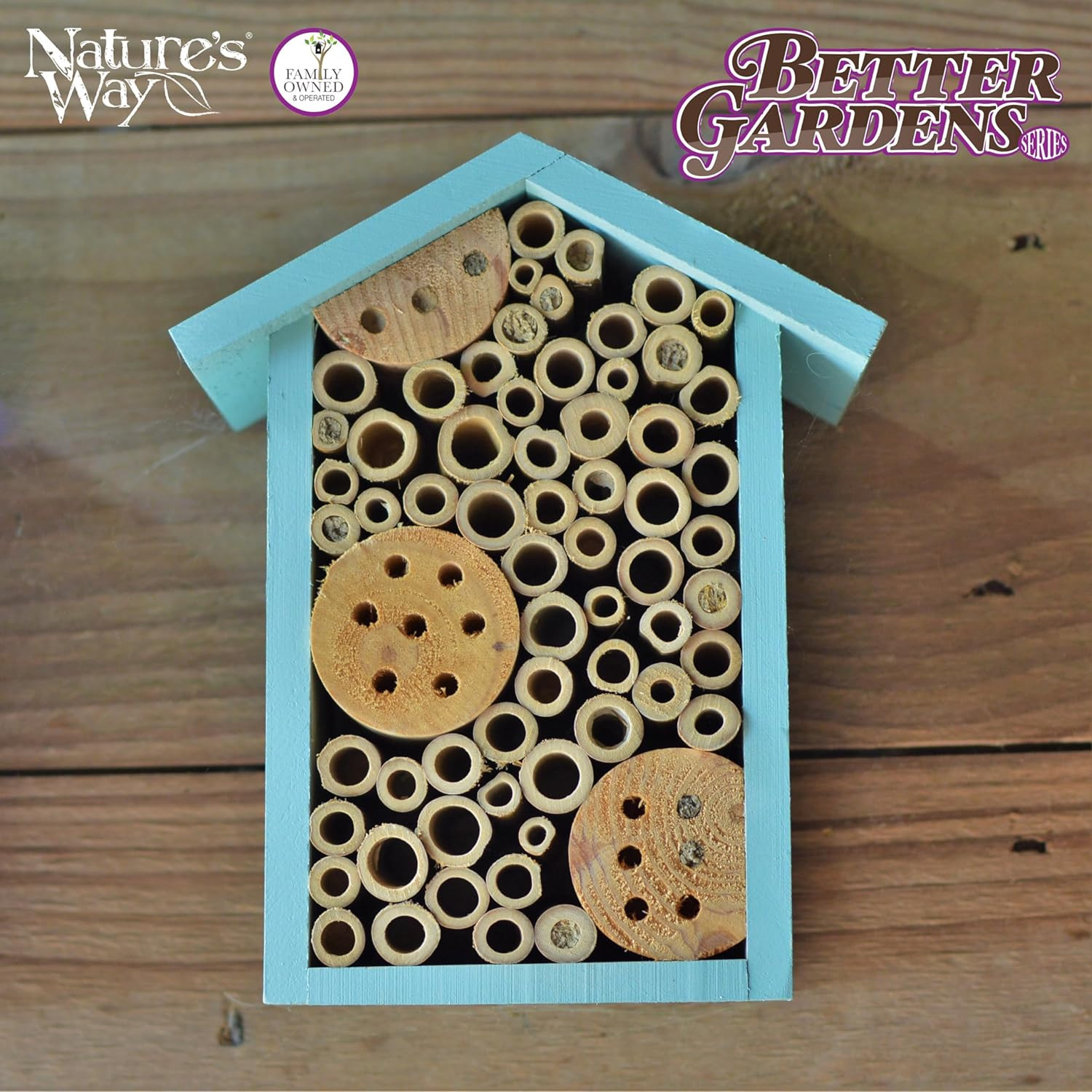 Mason Bee House Pollinator Bee Hotel Garden Solitary Bee Nesting Box