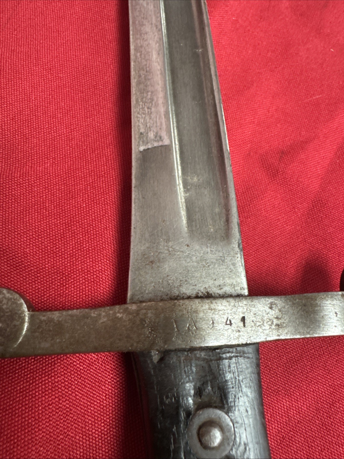 PORTUGUESE MODEL 1885 BAYONET WITH SCABBARD MARKED STEYR A946