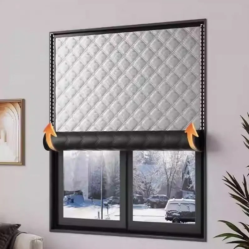 Winter Thermal Insulation Film for Windows Windproof Blackout Curtain