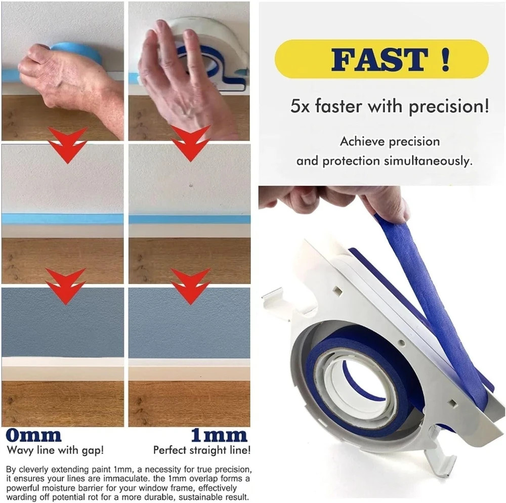 Painters Tape Applicator, Masking Master Tape Dispenser With Scraper, Masking Pa