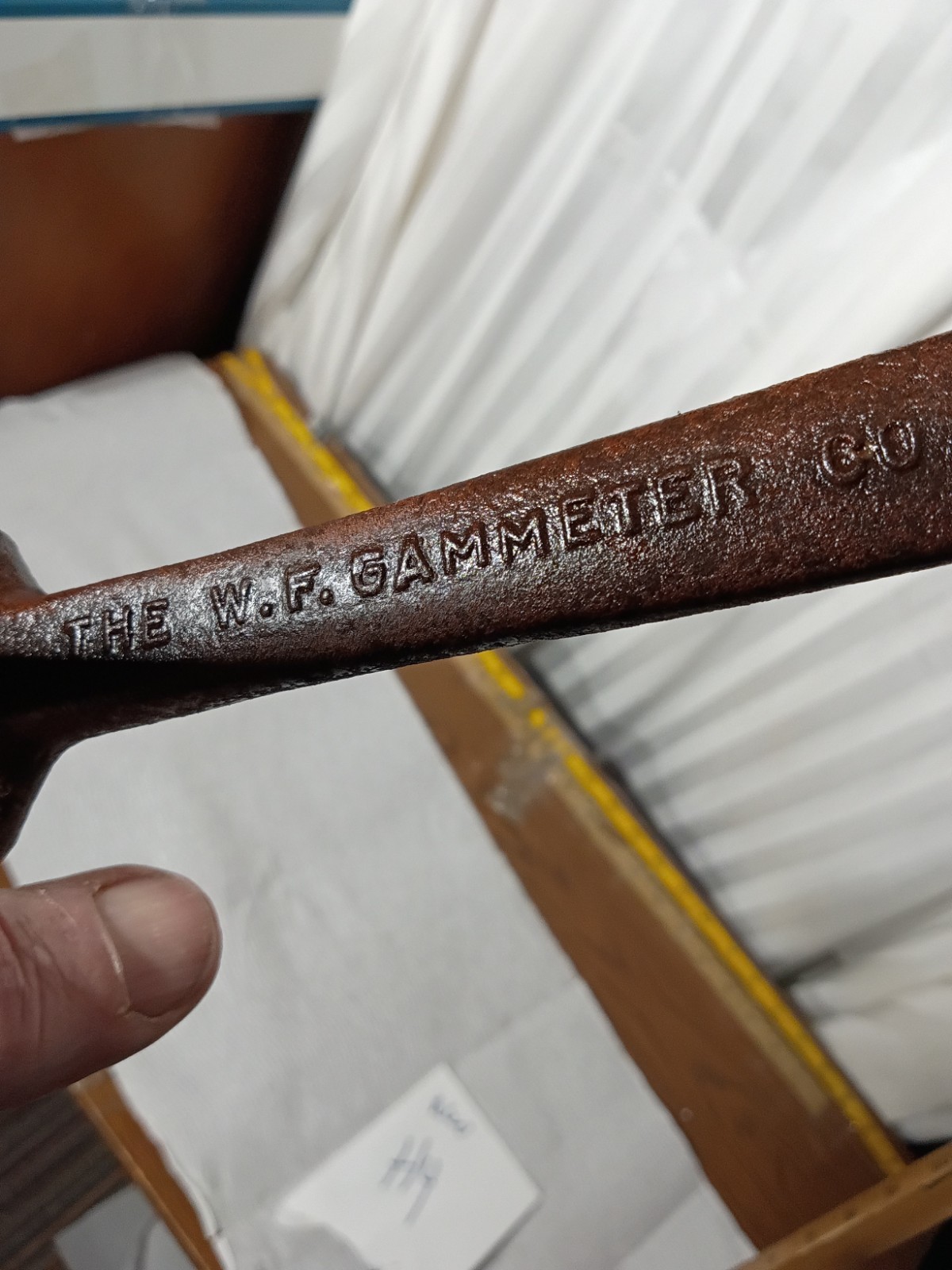 Antique W.F. GAMMETER Blacksmith Forge Iron Tool Tongs Pliers METAL BENDER B38