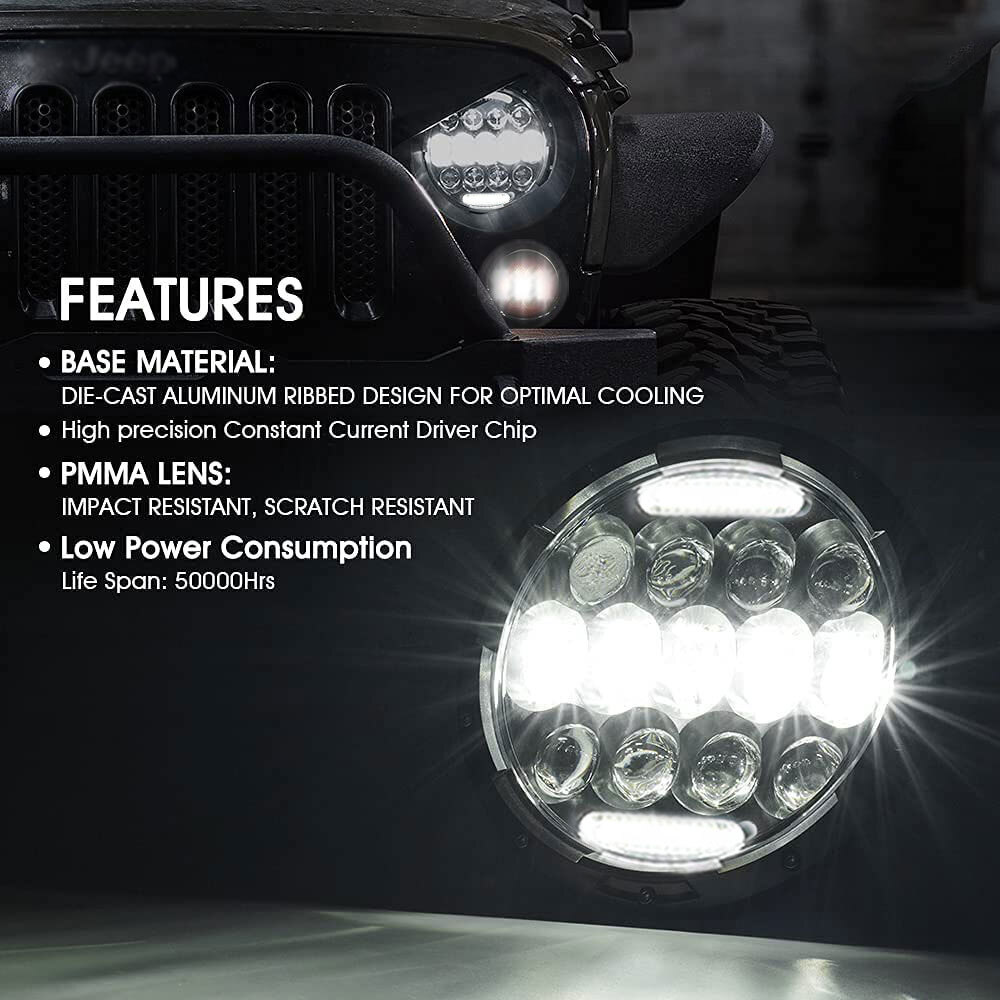 For Suzuki Intruder Volusia VS VL 700 800 1400 1500 Boulevard LED Headlight Kit