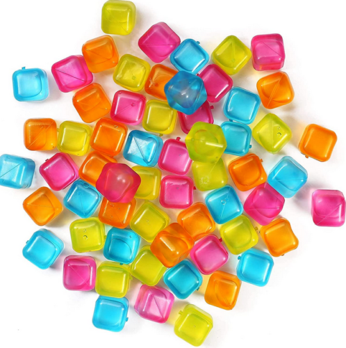 Reusable Plastic Ice Cubes For Cold Drinks Assorted Colors BPA Free 30pcs