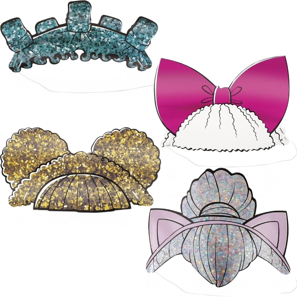 Unique Party 20390 Paper Headbands-LOL Surprise Party-Pack of 4, Multicolour