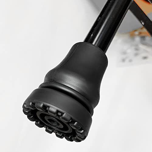 4-Pack Rubber Cane Tips 3/4 Inch Heavy Duty Walking Cane Tips Black Sturdy