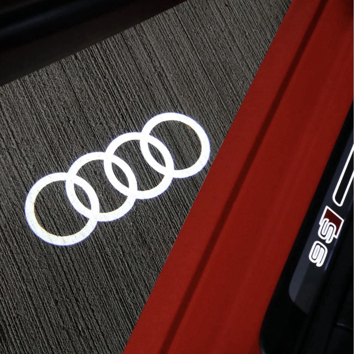 AUDI BEAM RINGS-PUDDLE LIGHT'S NEW OEM. MSRP $285.99 SET OF TWO 4G00522133G