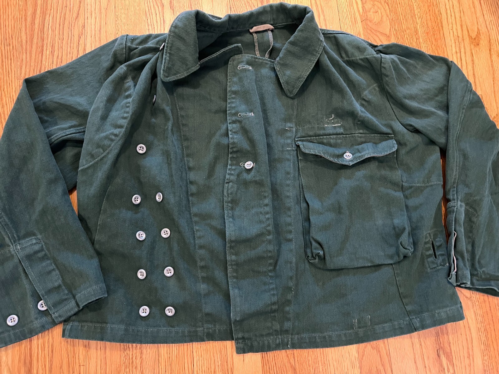 WWII German Heer Panzer Summer Wrap Large/XL Green Cotton Twill Reproduction?