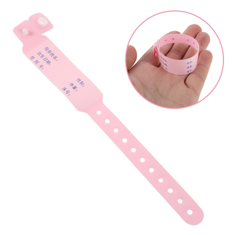 100 Pcs Medical Identification Tape Wristband Bracelet Baby Name Tag