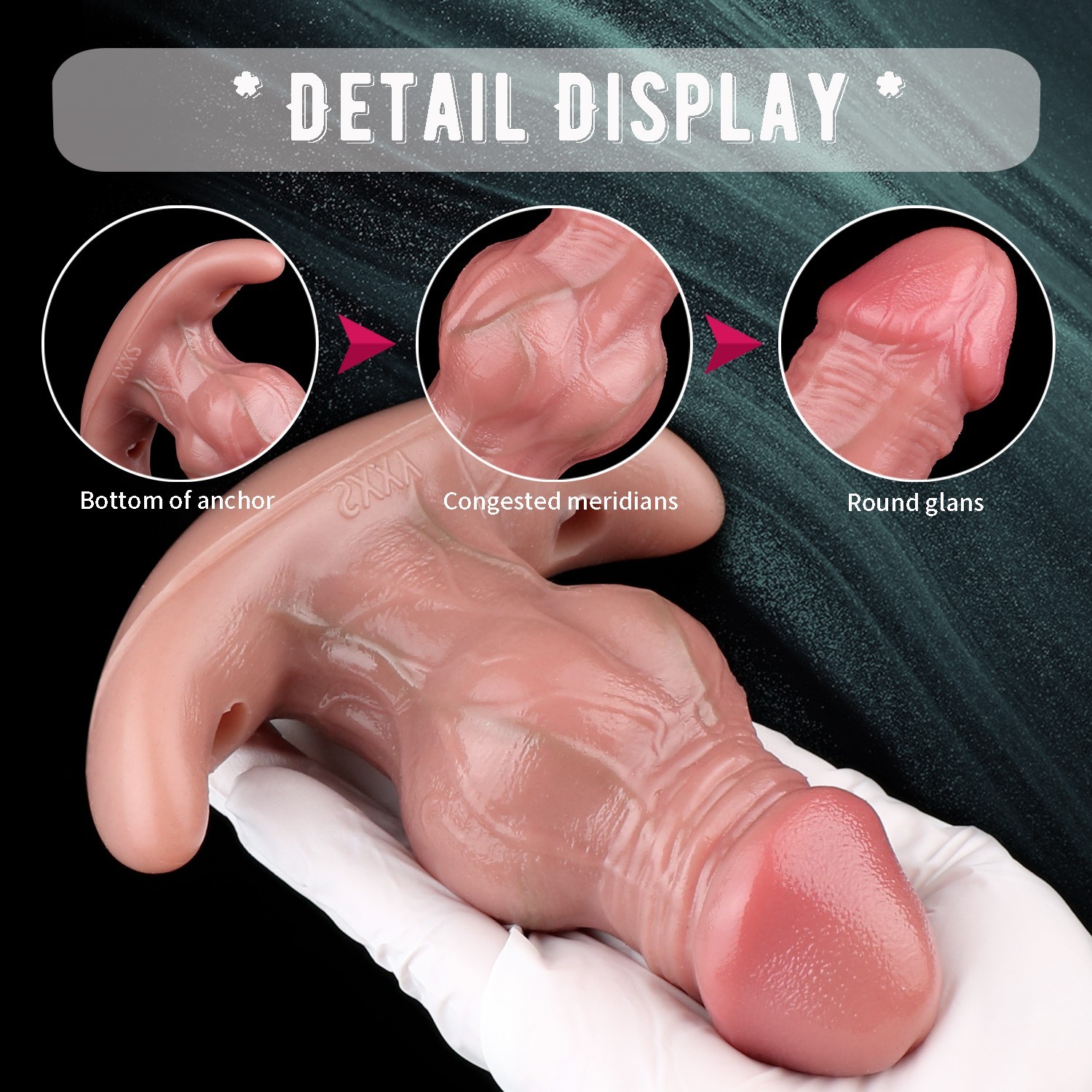 Thick Anal Dilator Butt Plug Liquid Silicone Knot Dildos Adult Anal Sex Toys USA