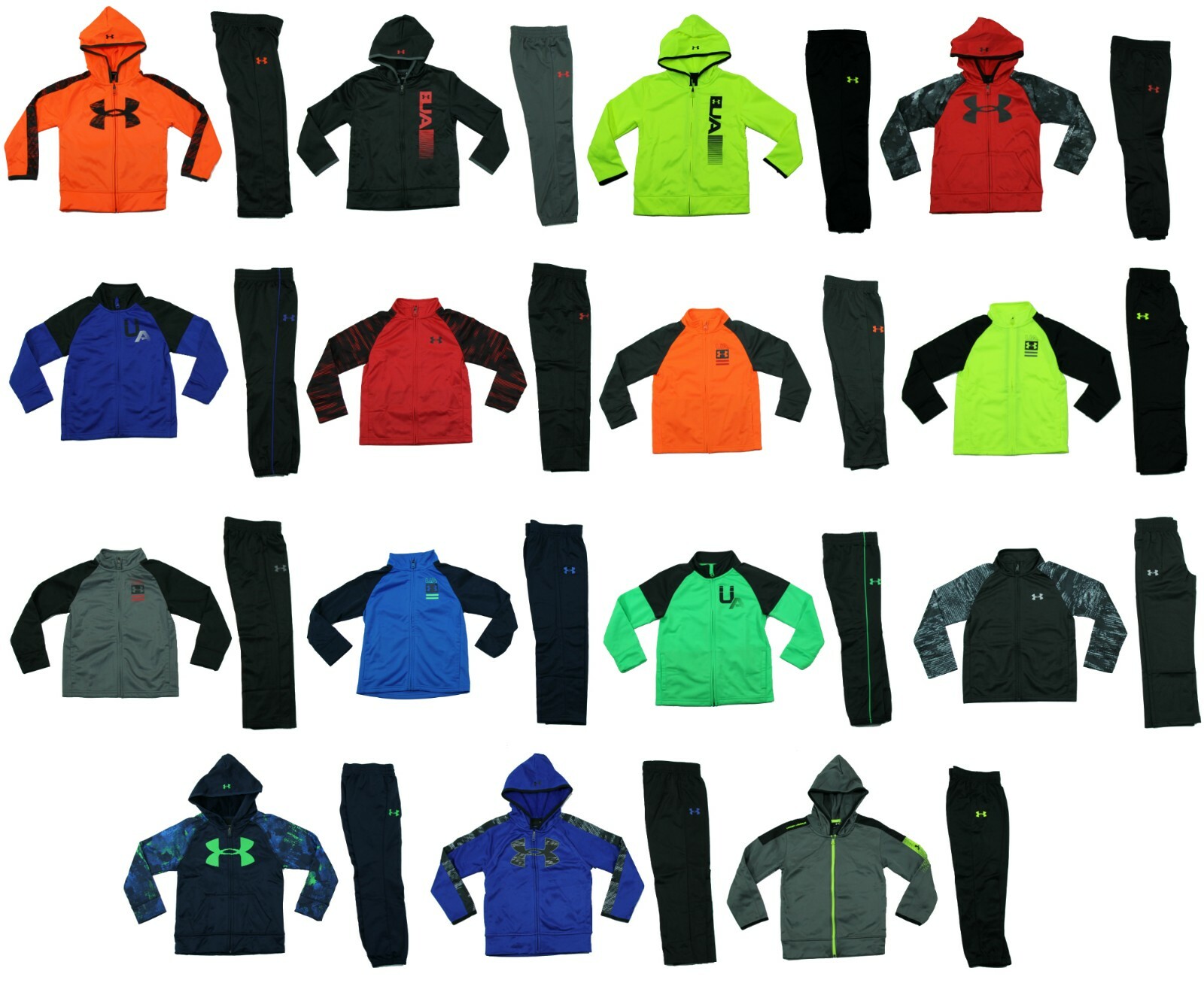 Under Armour Boys Track Suit 2-Piece Jacket & Pants Size 4-7