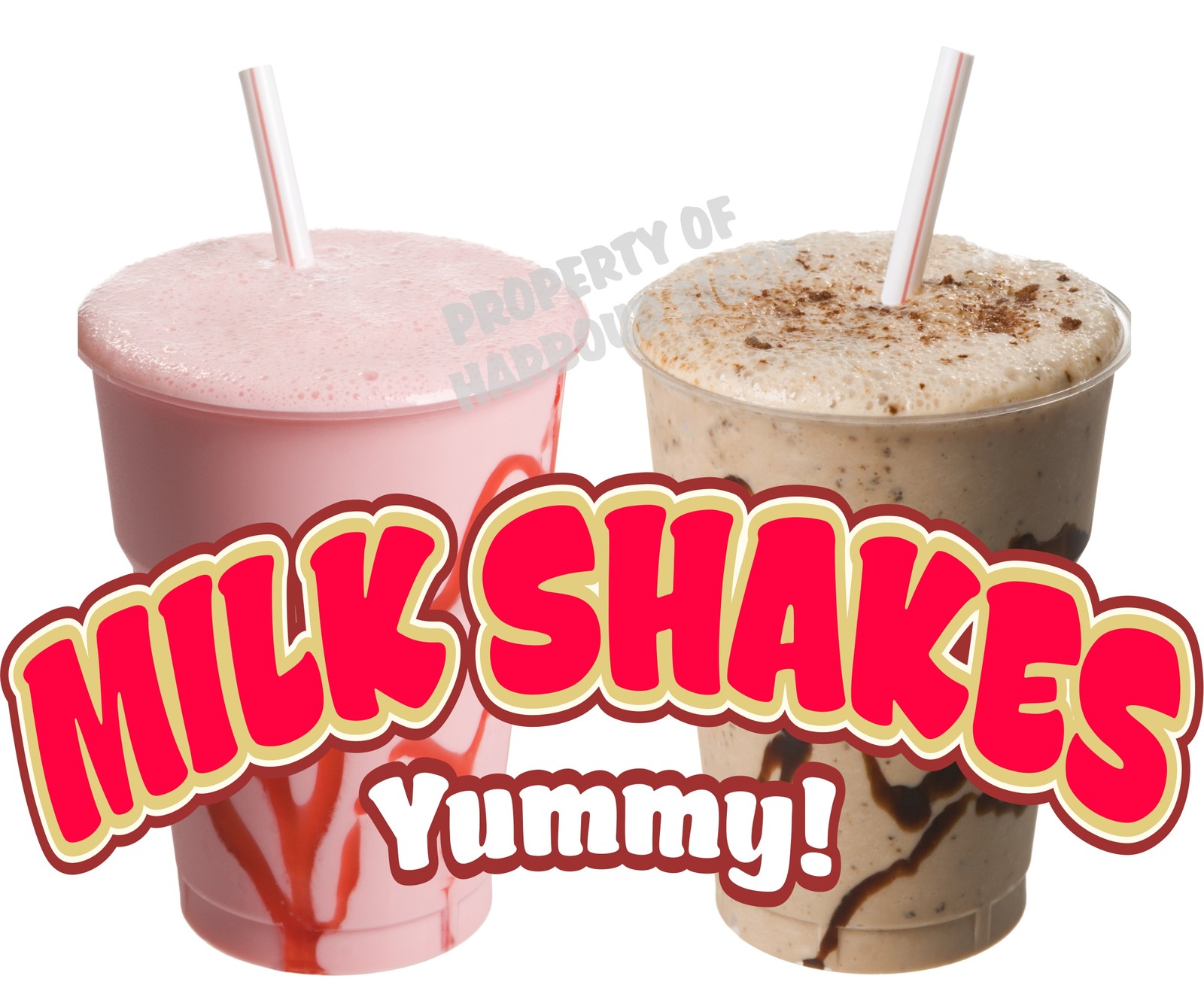 Milkshakes Restaurant Cafe Menu Concession Food Truck Vinyl Sticker Decal 14"