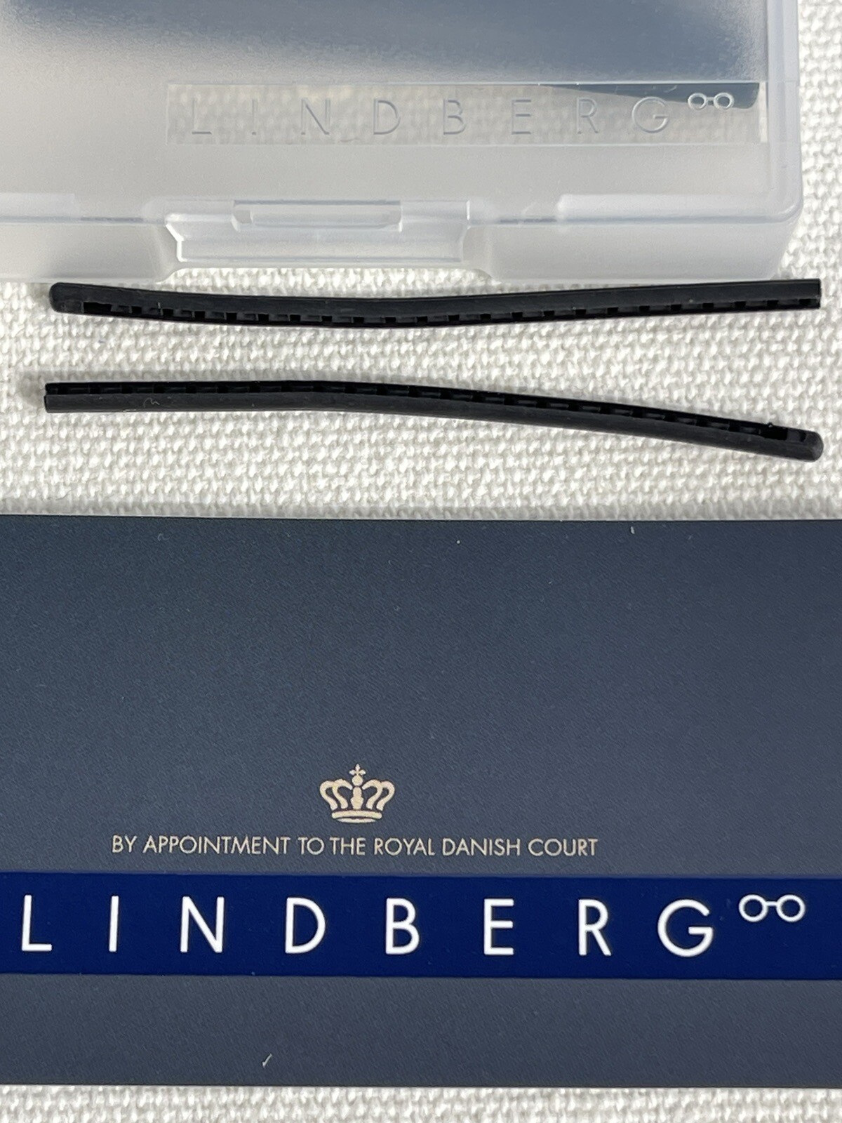 Authentic N.O.W Lindberg Temple Ear Covers Sleeves for Black Rubber Slot 1 Pair