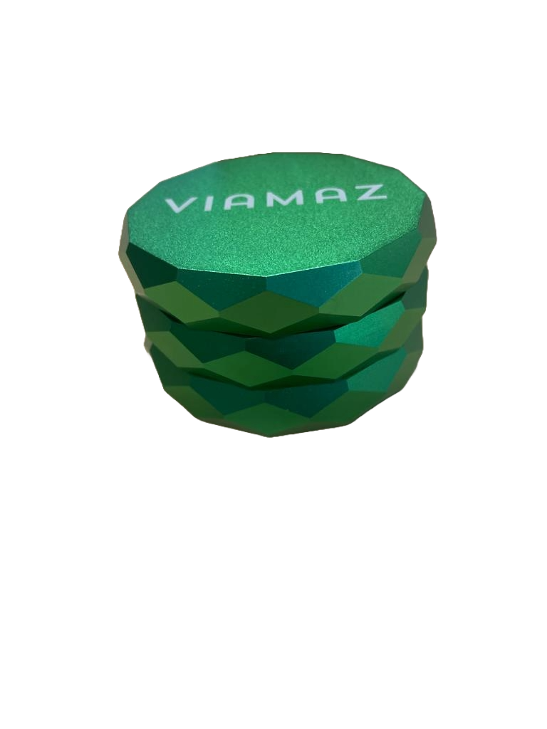 Compact 4 Piece Tobacco Spice Herb Grinder Metal (Green)