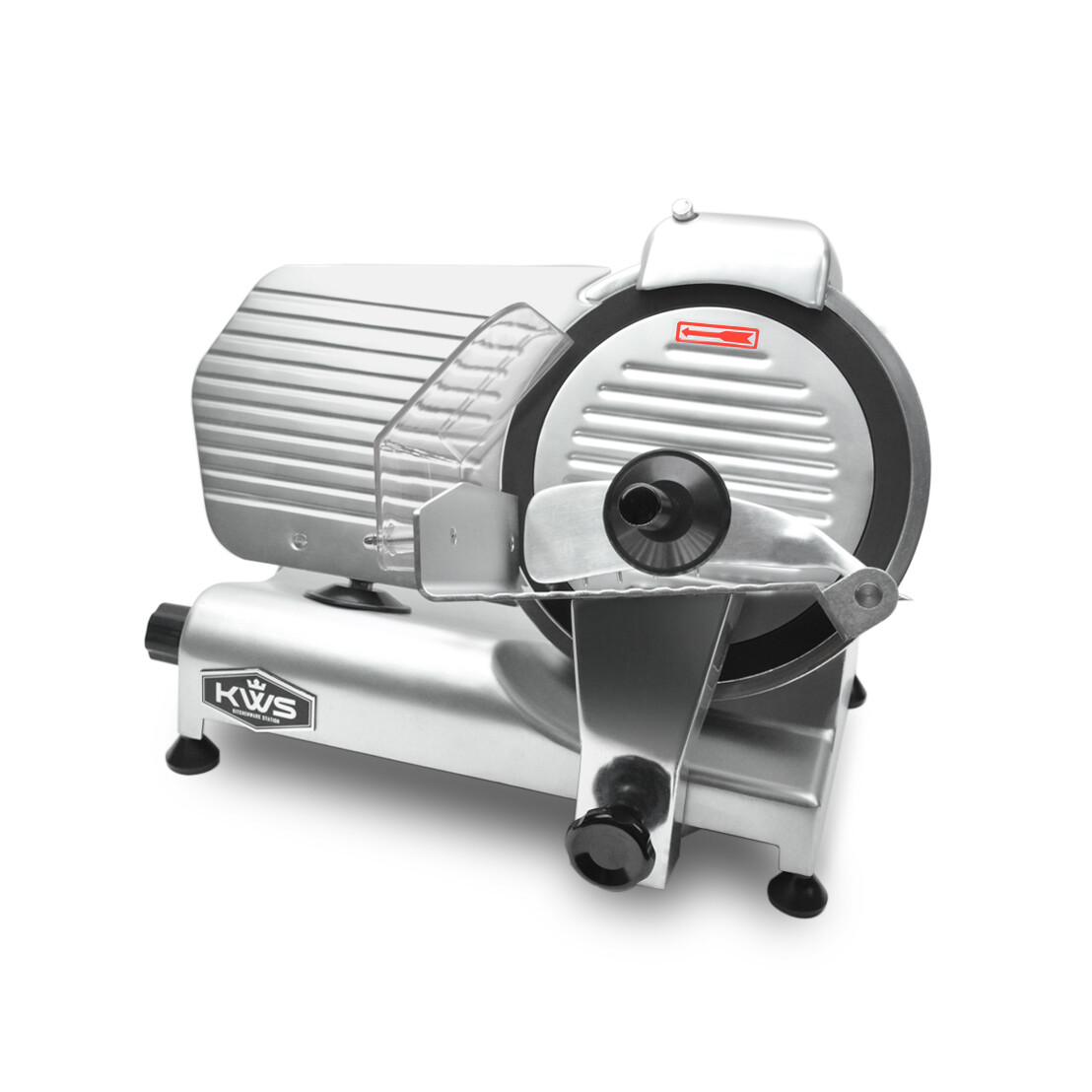 KWS Premium Commercial 320W Electric Meat Slicer 10" with Teflon Blade
