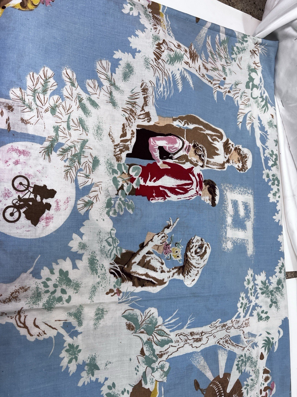 Vintage 1982 E.T. The Extra-Terrestrial Movie Twin sheet set Flat Fitted Movie