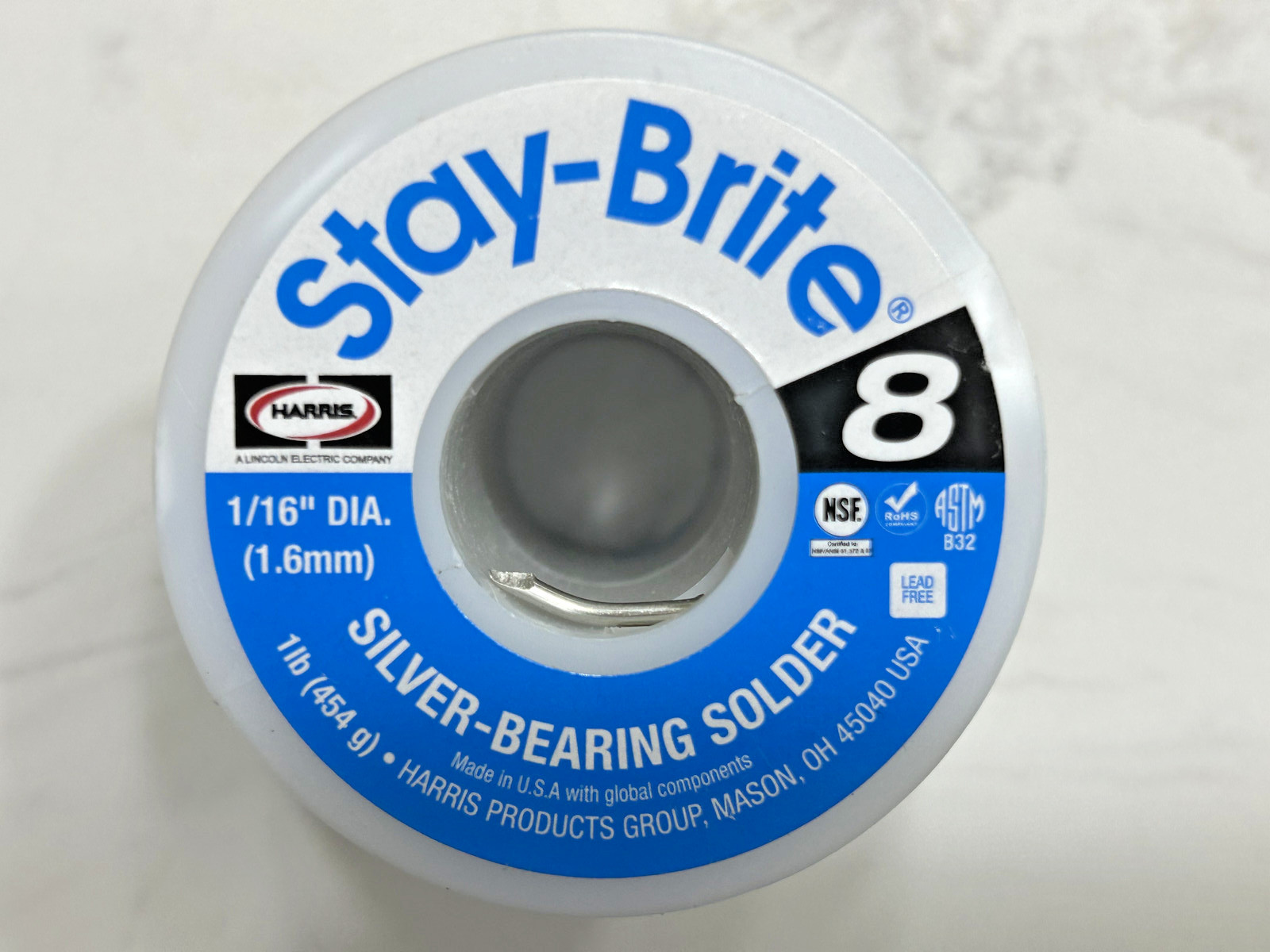 Stay-Brite#8 Silver Bearing Solder with Paste Flux & Brush HVAC KIT