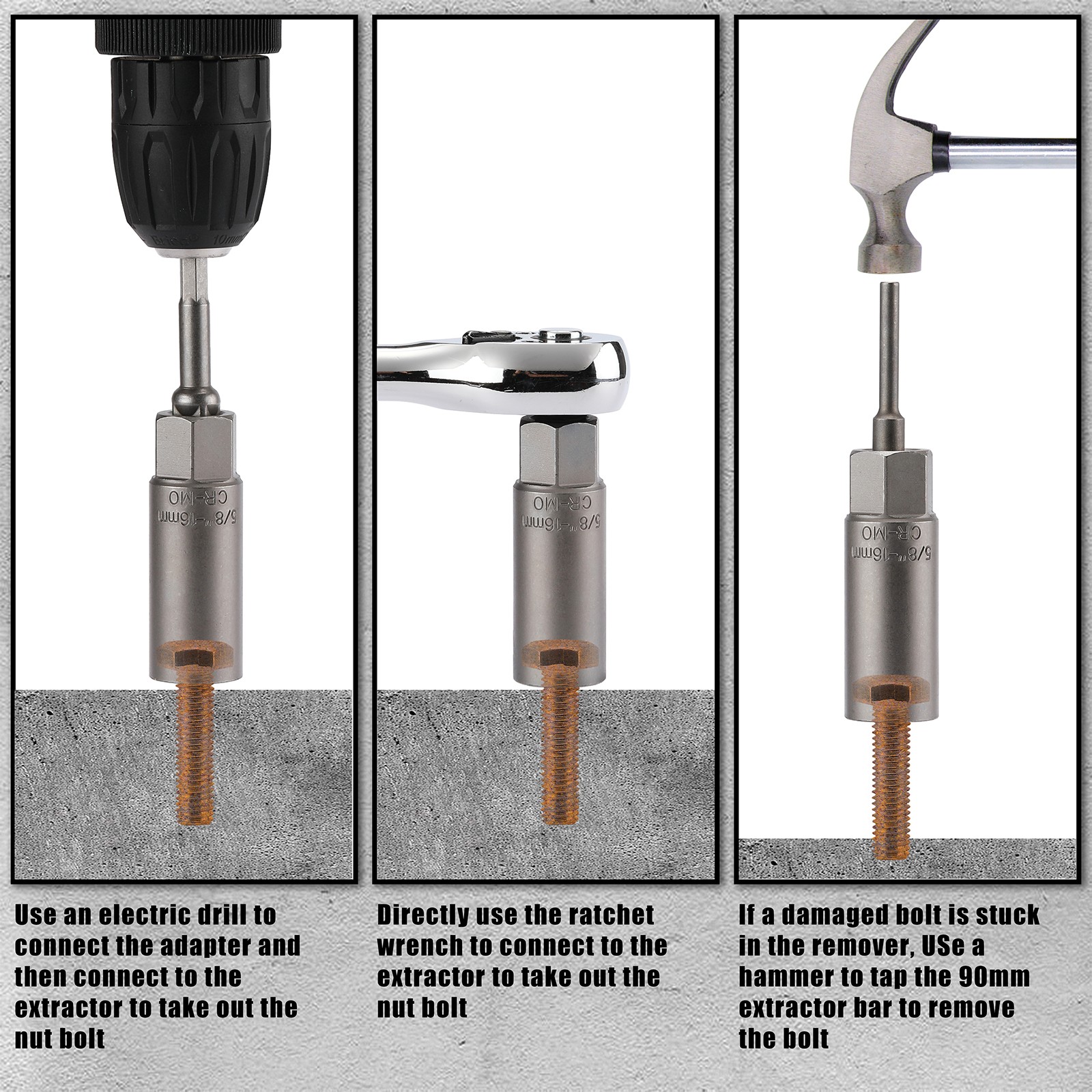 11 PCS Spiral Type Deep Bolt Extractor Spark Plug, Bolt Remover Set Screws Nuts