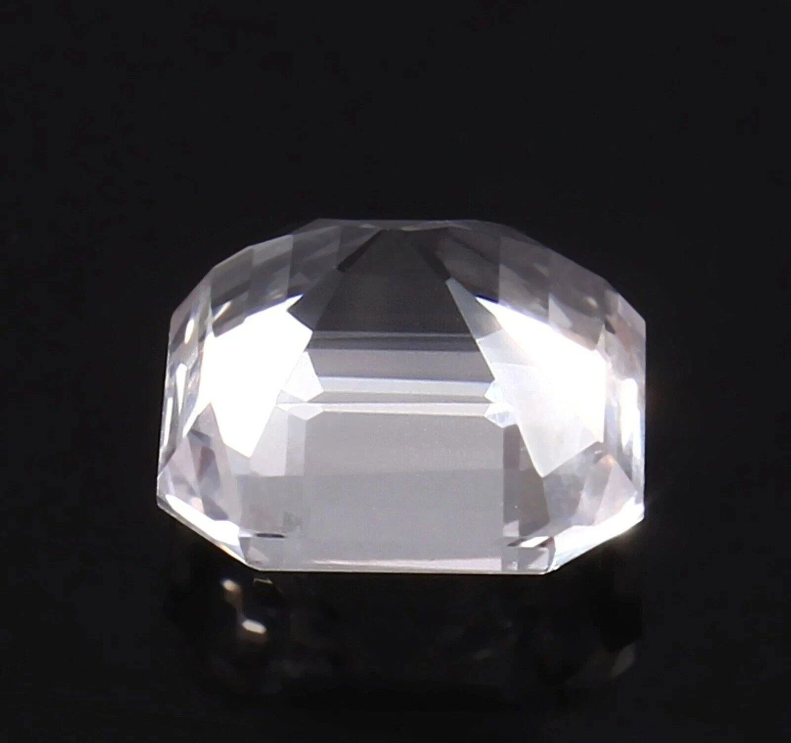 125 Ct AAA Natural White Sapphire Loose Asscher Cut Certified Flawless Gemstone