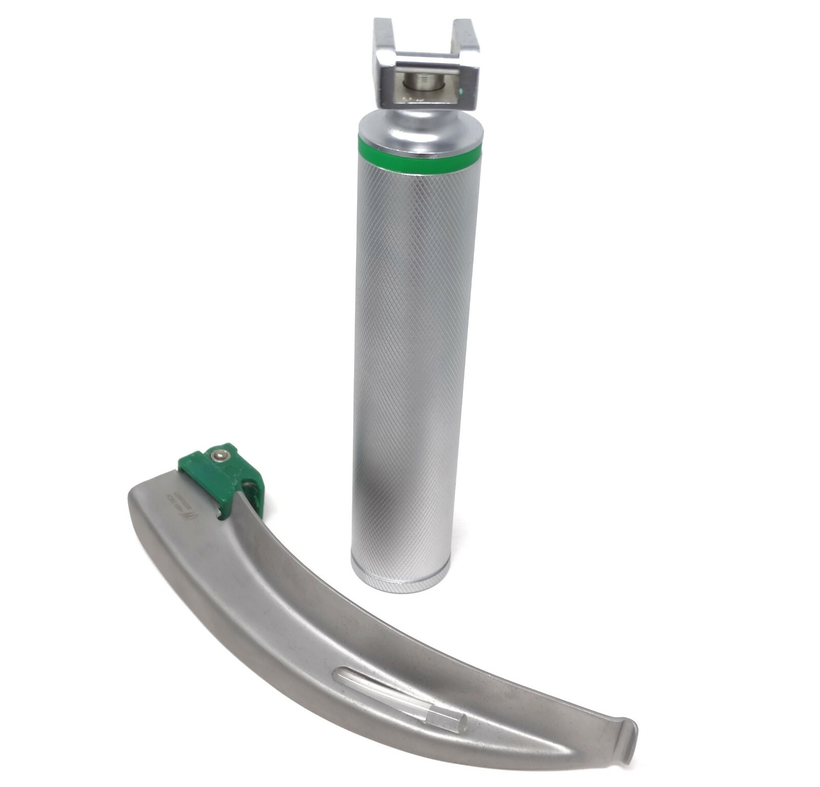 Laryngoscope Set 6 PCS Intubaion Blades + Handle Fiber-Optic Kit with Black Case