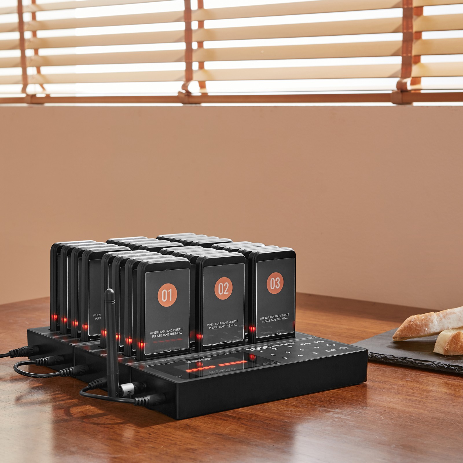 VEVOR Restaurant Wireless Pager System 24 Call Coasters Guest Queuing Calling