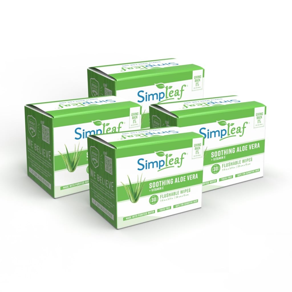 Soothing Aloe Vera Wet Wipes - Flushable & Moisture-Rich for All Skin Types
