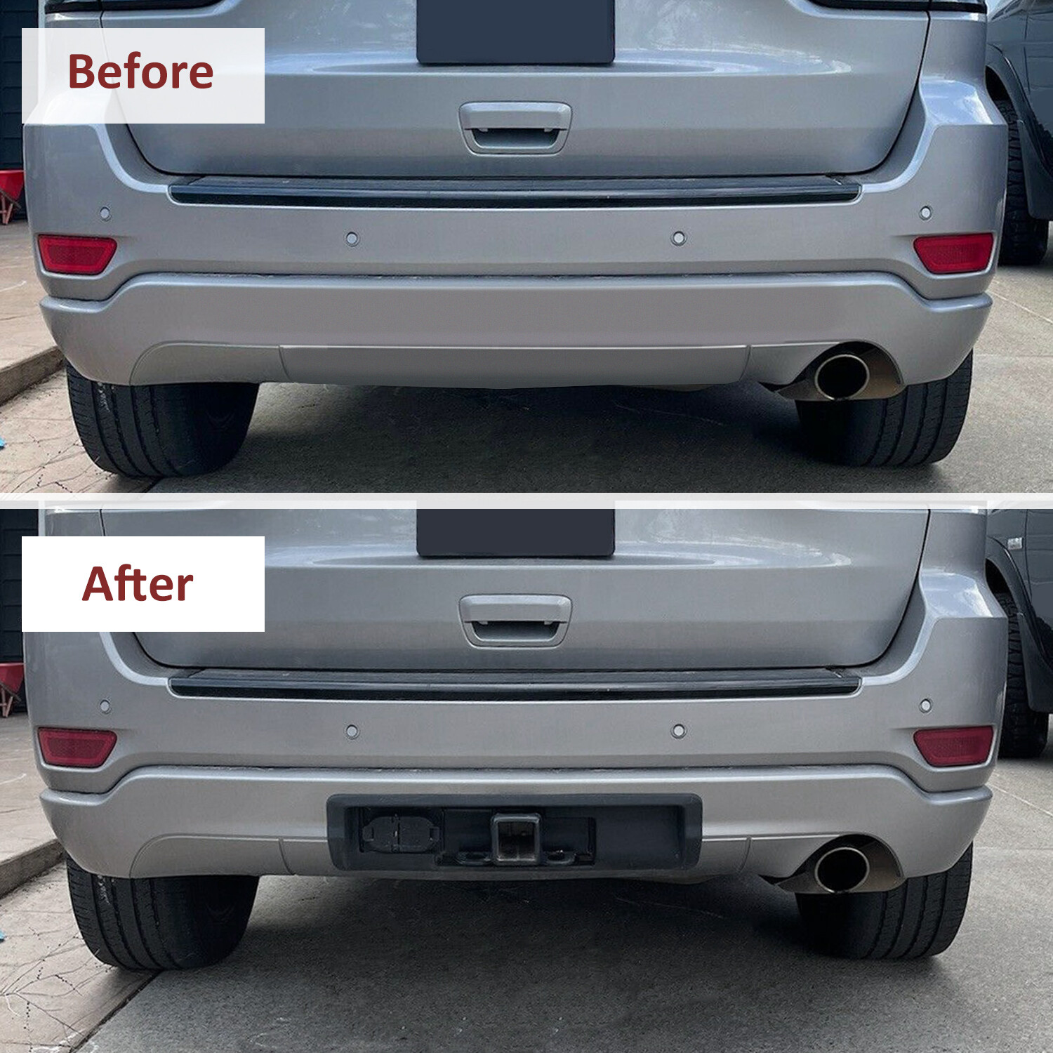 For Jeep Grand Cherokee L/4XE 2022 Steel Rear Trailer Hitch Receiver Hitch Bezel